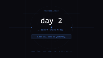 Day 2. I didn't trade today. Here's what I did instead.