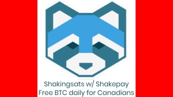 Shakingsats w/ Shakepay, Free Bitcoin for Canadians daily.