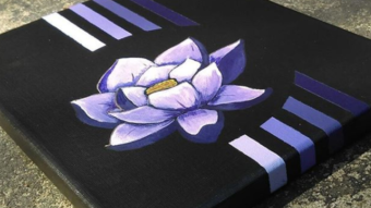Original Acrylic Flower Painting - The Start of It All