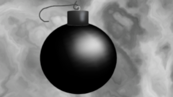 A Black Christmas Ornament
