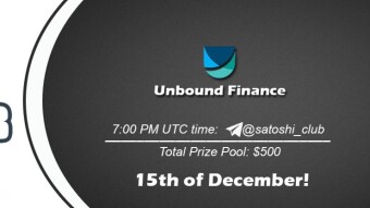 Join the AMA of Satoshi Club x Unbound Finance. Rewards: 500 USDT, December 15th.
