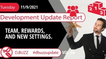 Weekly Development Updates for D.Buzz - Today: Team, Rewards, and new Settings.
