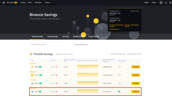 Binance - Flexible Savings with great returns (ONT + WING 75.63% ROI)