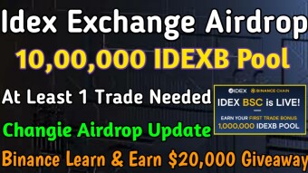 IDEX Exchange Airdrop | 10,00,000 IDEXB Pool | 1 Trade Needed | Changie Update | OXT $20000 Giveaway