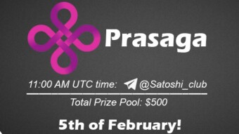 Join the AMA of Satoshi Club x Prasaga. Rewards: 500 USDT, February 5th.