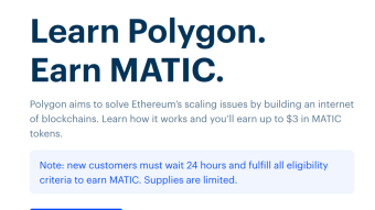 coinbase: earn 3$ into Matic Polygon airdrop