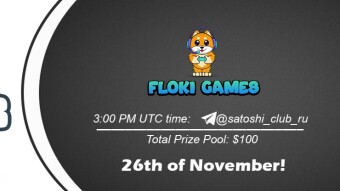 Join the AMA of Satoshi Club x Floki Russian. Rewards: 100 USDT, November 26th.