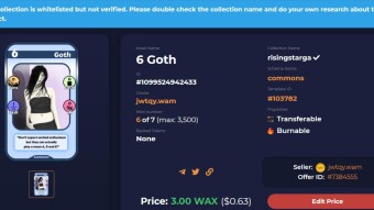 Rising Star is now on WAX Atomic Hub
