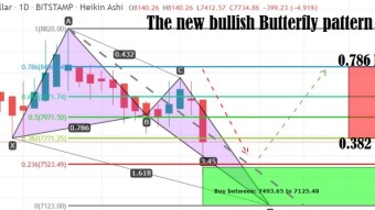 After drop the Bitcoin has formed another bullish Butterfly | If the price action crosses up 0.786 Fibonacci projection of this pattern then BTC might hit $9200 to $11200 levels