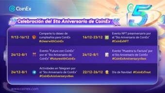 To In5inity and Beyond, the Future With You: CoinEx te invita a la celebración de su 5to aniversario