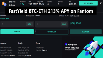 How to Use Yield Aggregator FastYield.app and Earn 220% APR on BTC-ETH LP Pairs