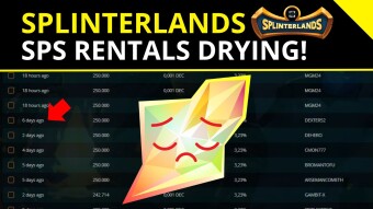 Splinterlands 🐉| Renting SPS is becoming SCARCE!