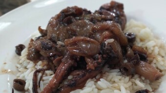 Foodbook #208 Balsamic Braised Octopus Stew with Olives . With recipe