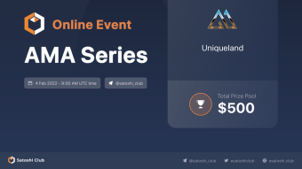 Uniqueland x Satoshi Club AMA Recap from the 4th of February
