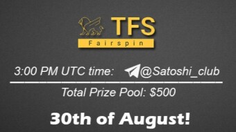 Join the AMA of Satoshi Club x TFS. Rewards: 500 USDT, August 30th.