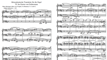 Idiosynkratische Tonstücke für die Orgel: VI. Im Garten von Gethsemane [Philip Daniel; 2020]
