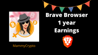 My BAT earnings after 1 year using Brave Browser