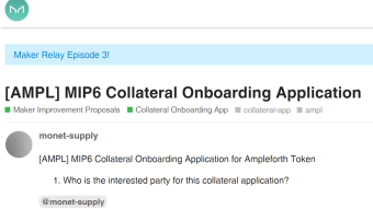 Ampleforth Token as a Collateral at MakerDAO?