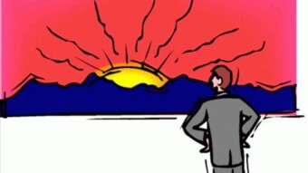 The SUN goes down
