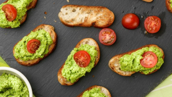 Pea Pesto Crostini