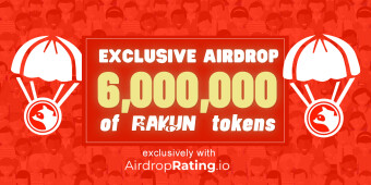 EXCLUSIVE RAKUN Airdrop! Easily earn 300 RAKUN tokens (~$15 + ~$3 per referral)