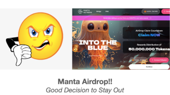 Manta Airdrop: Good Decision to Stay Out