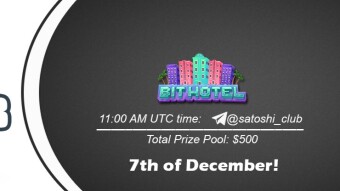 Join the AMA of Satoshi Club x Bit Hotel. Rewards: 500 USDT, December 7th.