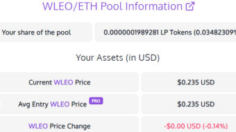 Adding liquidity on wleo and doing my part