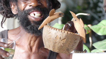 Caribbean - Martinique Saint Anne - party with a local artist. February 2018