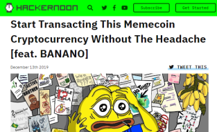 'Without the Headache': BANANO Article Featured as Hackernoon Top Story!