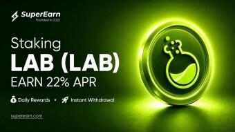 Staking LAB (LAB) tokens with 22% APR on SuperEarn