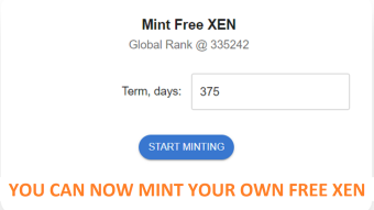 You can now mint Xen-tokens for only gas fees
