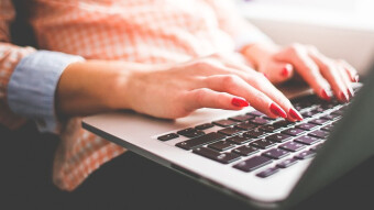 Type a sentence with a keyboard key