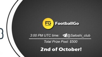 Join the AMA of Satoshi Club x FootballGo. Rewards: 500 USDT, October 2nd.