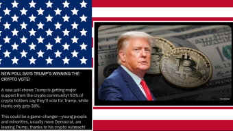 Crypto Loves Trump: Poll Puts Him in the White House, Harris Left in the Dust!