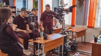 On the set of the project "Real Hero"