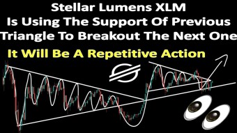 Stellar Lumens XLM Is Using The Support Of Previous Triangle To Breakout The Next One