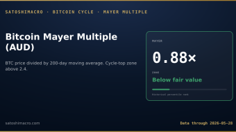 The Mayer Multiple: A Decade-Old 200-Day Moving Average Ratio That Still Catches Every Bitcoin Cycle Extreme