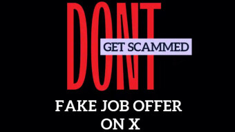 SCAM Alert - Fake Job Offer on X
