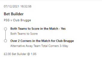 Betting Results 07/12/2021