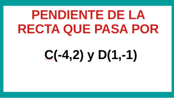 Pendiente de la recta que pasa por dos puntos Ejemplo 02