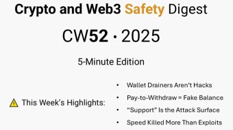 Weekly Crypto and Web3 Safety Digest — CW52 2025