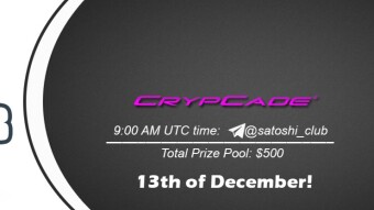 Join the AMA of Satoshi Club x Crypcade. Rewards: 500 USDT, December 13th.