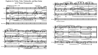 Fughetta for Violin, Viola, Violoncello, and Bass Guitar in G "Genus Chromaticum" [Philip Daniel; 2017]
