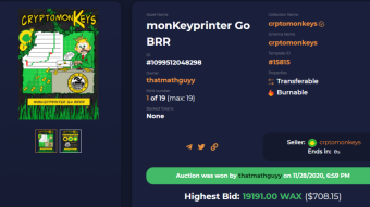 Free BANANO NFTs: cryptomonKeys Update #4: Committed to Charity