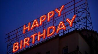 My birthday greeting e-card for my brother themed on his novel experience of parenthood