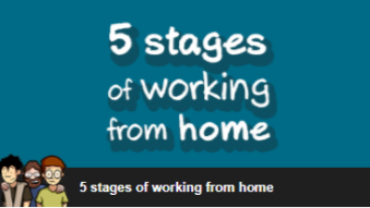 Comic : 5 stages of working from home