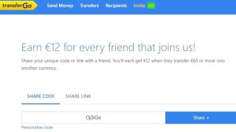 Get 12€ in less than 30 minutes, when you transfer 60€ or more with Transfergo!