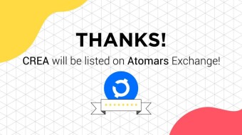 CREA will be listed on Atomars! 🎉