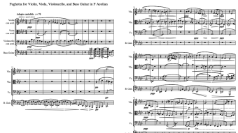 Fughetta for Violin, Viola, Violoncello, and Bass Guitar in F Aeolian [Philip Daniel; 2017]